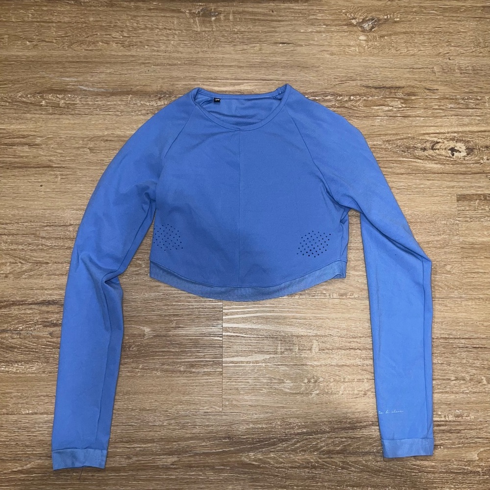 Gymshark Whitney Simmons Blue Crop Top